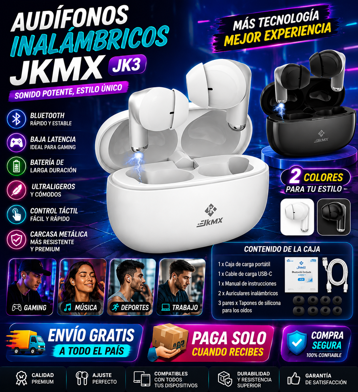 Audifonos Top Quality JKMX JK1